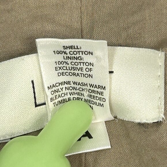 ANN TAYLOR LOFT Blazer Womens 6 Navy Eyelet Ruffle Cropped 3/4 Sleeve Cotton - Picture 7 of 7